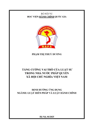 Tăng cường vai trò của luật sư trong nhà nước pháp quyền xã hội chủ nghĩa việt nam