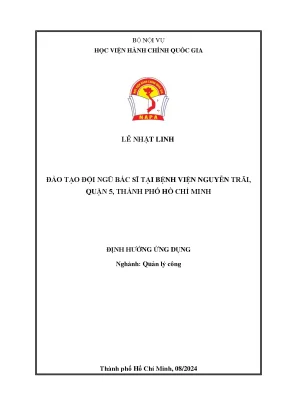 Đào tạo đội ngũ bác sĩ tại bệnh viện nguyễn trãi quận 5 thành phố hồ chí minh