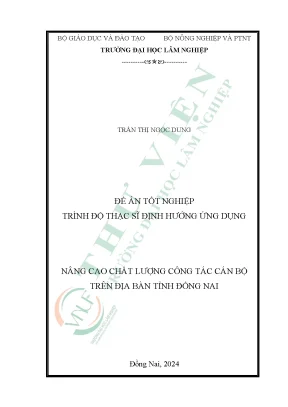 Nâng cao chất lượng công tác cán bộ trên địa bàn tỉnh đồng nai