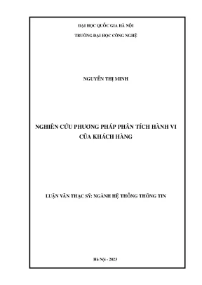 Nghiên cứu phương pháp phân tích hành vi của khách hàng
