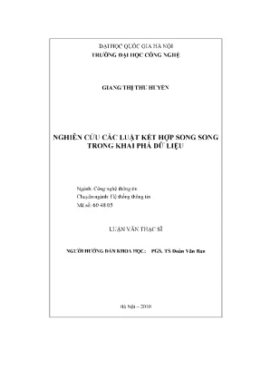 Nghiên cứu các luật kết hợp song song trong khai phá dữ liệu