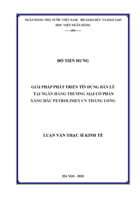 Luận văn thạc sĩ tài chính ngân hàng giải pháp phát triển tín dụng bán lẻ tại ngân hàng thương mại cổ phần xăng dầu petrolimex cn thăng long