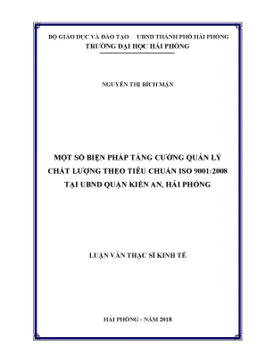 Luận văn thạc sĩ quản lý kinh tế một số biện pháp tăng cường quản lý chất lượng theo tiêu chuẩn iso 9001 2008 tại ubnd quận kiến an hải phòng