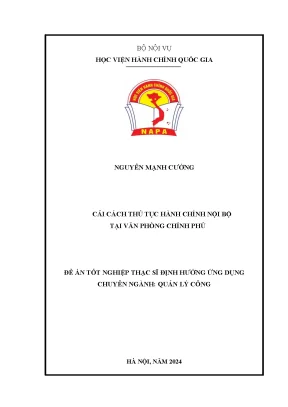Cải cách thủ tục hành chính nội bộ tại văn phòng chính phủ