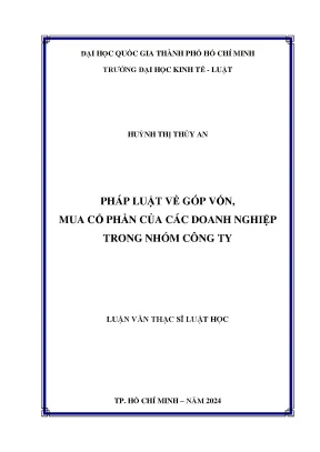 Pháp luật về góp vốn mua cổ phần của các doanh nghiệp trong nhóm công ty