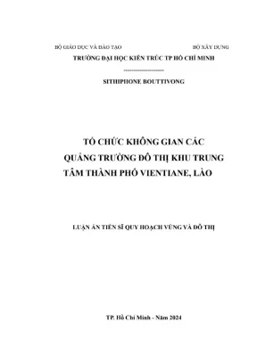 Tổ chức không gian các quảng trường đô thị khu trung tâm thành phố vientiane lào