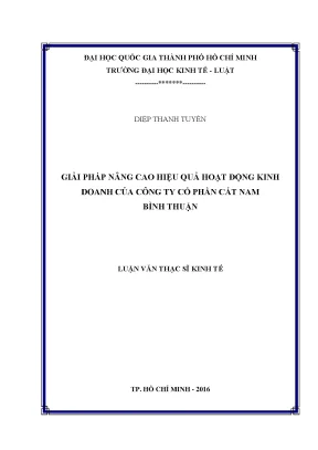 Giải pháp nâng cao hiệu quả hoạt động kinh doanh của công ty cổ phần cát nam bình thuận