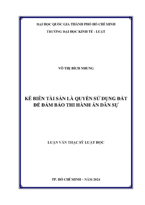 Kê biên tài sản là quyền sử dụng đất để đảm bảo thi hành án dân sự