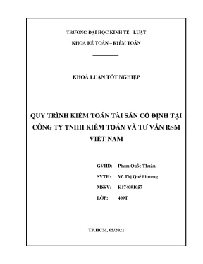 Quy trình kiểm toán tài sản cố định tại r ncông ty tnhh kiểm toán và tư vấn rsm r nviệt nam