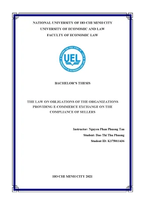 The law on obligations of the organizations r nproviding e commerce exchange on the r ncompliance of sellers