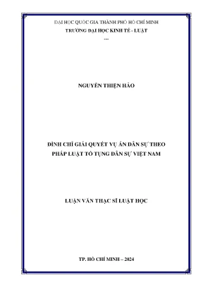 Đình chỉ giải quyết vụ án dân sự theo pháp luật tố tụng dân sự việt nam