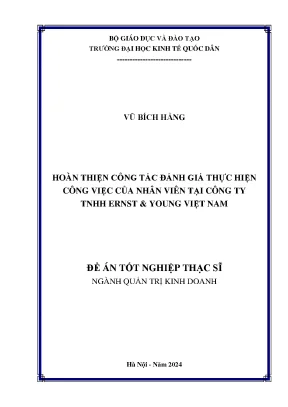 Hoàn thiện công tác đánh giá thực hiện công việc của nhân viên tại công ty tnhh ernst young việt nam