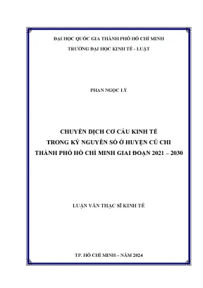 Chuyển dịch cơ cấu kinh tế trong kỷ nguyên số ở huyện củ chi thành phố hồ chí minh giai đoạn 2021 2030