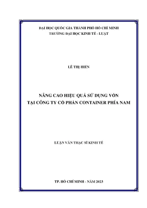 Nâng cao hiệu quả sử dụng vốn tại công ty cổ phần container phía nam