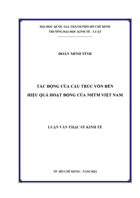 Tác động của cấu trúc vốn đến hiệu quả hoạt động của ngân hàng thương mại việt nam