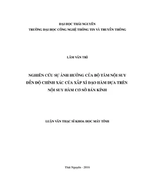 Nghiên cứu sự ảnh hưởng của bộ tâm nội suy đến độ chính xác của xấp xỉ đạo hàm dựa trên nội suy hàm cơ sở bán kính