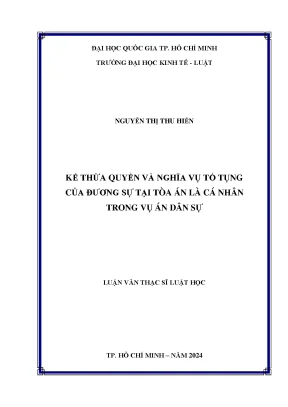 Kế thừa quyền và nghĩa vụ tố tụng của đương sự tại tòa án là cá nhân trong vụ án dân sự