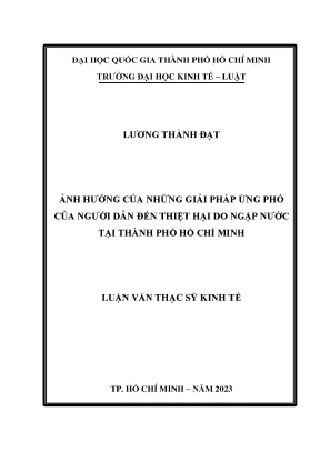 Ảnh hưởng của những giải pháp ứng phó của người dân đến thiệt hại do ngập nước tại thành phố hồ chí minh