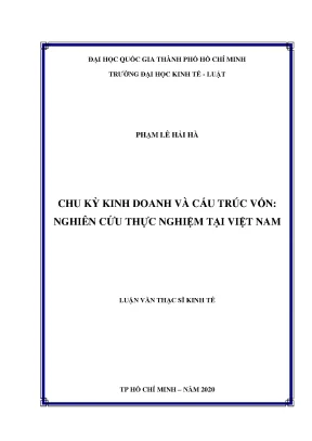 Chu kỳ kinh doanh và cấu trúc vốn nghiên cứu thực nghiệm tại việt nam