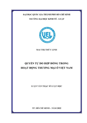Quyền tự do hợp đồng trong hoạt động thương mại ở việt nam