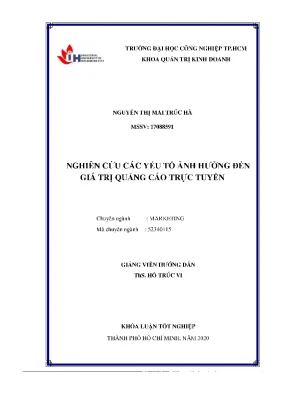 Nghiên cứu các yếu tố ảnh hưởng đến giá trị quảng cáo trực tuyến