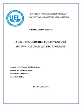Audit procedures for inventory r nby pwc vietnam at abc company