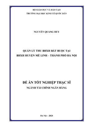 Quản lý thu bhxh bắt buộc tại bhxh huyện mê linh thành phố hà nội