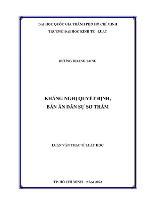 Kháng nghị quyết định bản án dân sự sơ thẩm