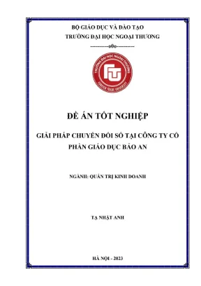 Chuyển đổi số tại công ty cổ phần giáo dục bảo an