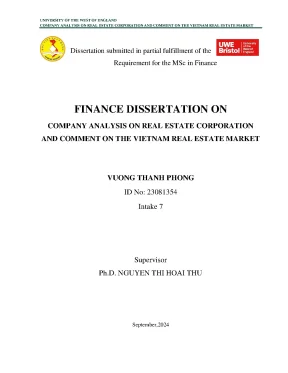 Company analysis on real estate corporation and comment on the vietnam real estate market
