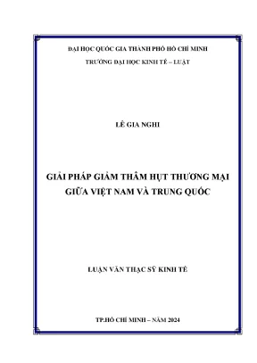 Giải pháp giảm thâm hụt thương mại giữa việt nam và trung quốc