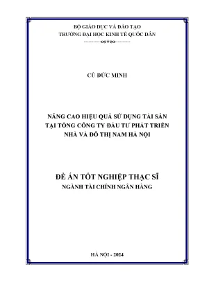 Nâng cao hiệu quả sử dụng tài sản tại tổng công ty đầu tư phát triển nhà và đô thị nam hà nội