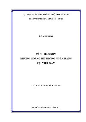 Cảnh báo sớm khủng hoảng hệ thống ngân hàng tại việt nam