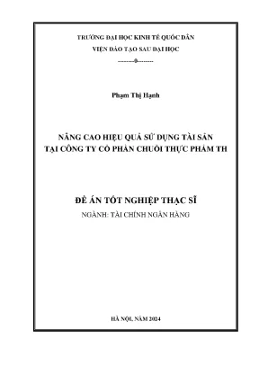 Nâng cao hiệu quả sử dụng tài sản tại công ty cổ phần chuỗi thực phẩm th