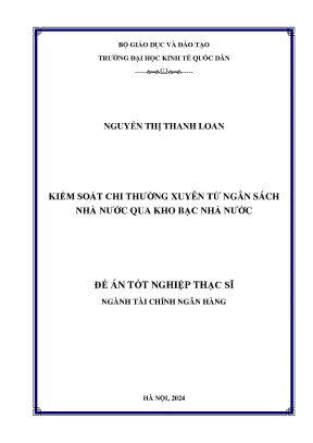 Kiểm soát chi thường xuyên từ ngân sách nhà nước qua kho bạc nhà nước