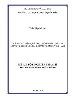 Nâng cao hiệu quả hoạt động môi giới tại công ty tnhh chứng khoán yuanta việt nam