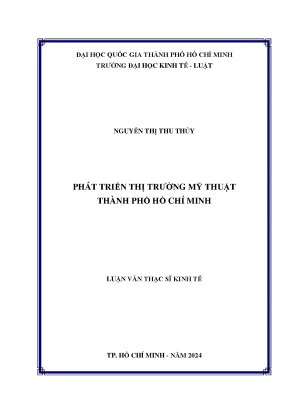 Phát triển thị trường mỹ thuật thành phố hồ chí minh