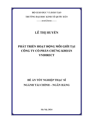 Phát triển hoạt động môi giới tại công ty cổ phần chứng khoán vndirect