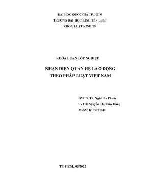 Nhận diện quan hệ lao động r ntheo pháp luật việt nam