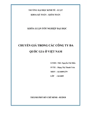 Chuyển giá trong các công ty đa r nquốc gia ở việt nam