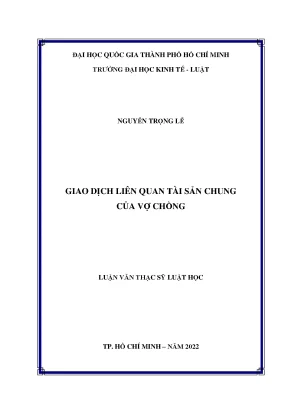 Giao dịch liên quan tài sản chung của vợ chồng