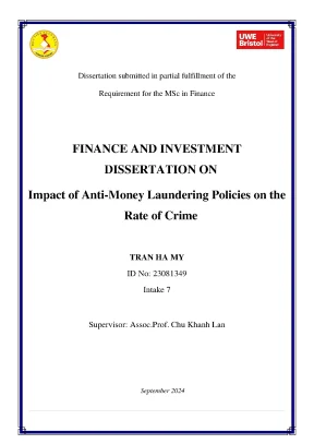Impact of anti money laundering policies on the rate of crime