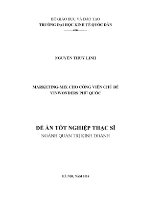 Marketing mix cho công viên chủ đề vinwonders phú quốc
