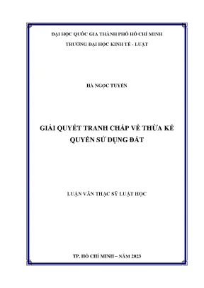 Giải quyết tranh chấp về thừa kế quyền sử dụng đất
