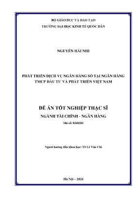Phát triển dịch vụ ngân hàng số tại ngân hàng tmcp đầu tư và phát triển việt nam