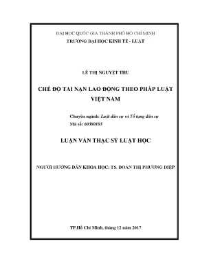 Chế độ tai nạn lao động theo pháp luật việt nam