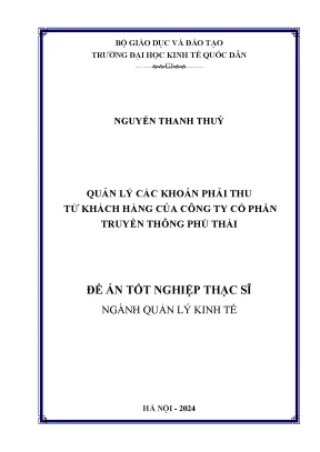 Quản lý các khoản phải thu từ khách hàng của công ty cổ phần truyền thông phú thái