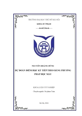 Dự đoán điểm học kỳ tiếp theo bằng phương pháp học máy học sâu