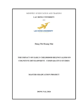 The impact of early childhood bilingualism on cognitive development comparative studies master graduation project in english language