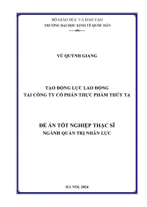 Tạo động lực lao động tại công ty cổ phần thực phẩm thủy tạ